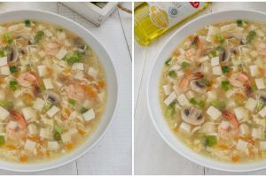 Resep sup kental tahu dan seafood, mudah dibuat dan lezat