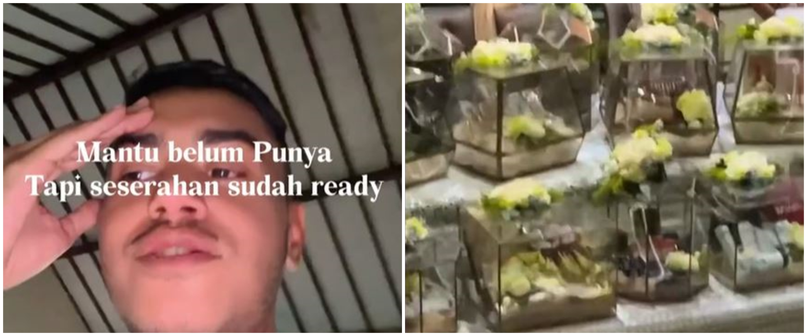 Belum punya pasangan, pria ini syok dibuatkan seserahan lamaran