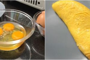 Trik bikin omelette ala hotel, teksturnya lembut dan mulus