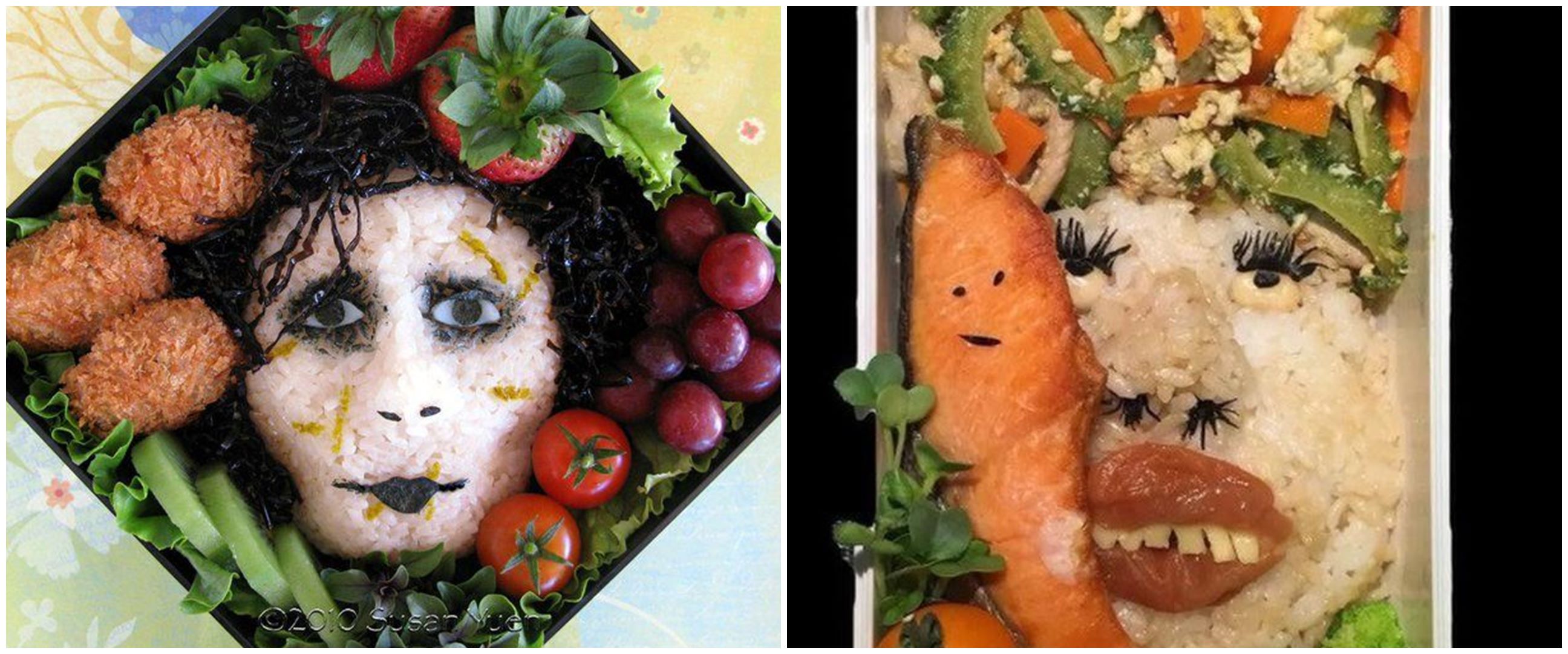13 Potret nyeleneh sajian nasi bento ini bikin nggak nafsu makan