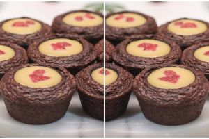 Resep brownies stroberi keju cup, camilan lezat dan istimewa