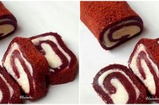 Cara membuat red velvet mini roll tanpa tepung dan oven