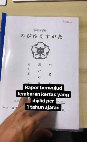 Penampakan rapor murid SD di Jepang, beda tak ada penilaian angka