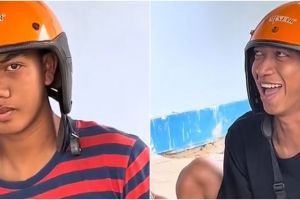 Iseng ke junior, prajurit TNI ini pakaikan helm perusak ketampanan