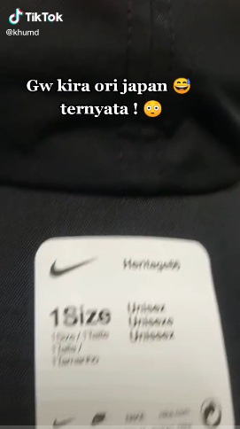 Kagetnya pria ini, beli topi Nike asli di Jepang tapi buatan Indonesia