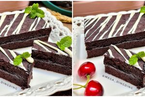 Cara membuat brownies kukus ketan hitam, legit, lembut, dan lezat