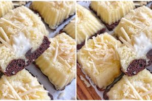 Resep bolu susu Lembang mini, lembut dan vlanya lumer maksimal