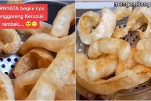 Trik goreng kerupuk rambak agar renyah dan bisa merekah sempurna
