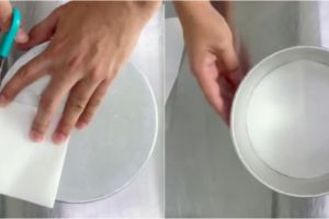 Trik praktis memotong baking paper loyang bulat, mudah ditiru