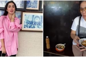 Tak gengsi, 11 gaya sederhana Ussy Sulistiawaty jajan di pinggir jalan