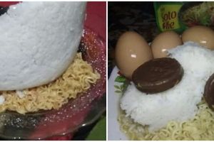 11 Potret lucu sarapan pakai mi instan ini ada-ada aja idenya