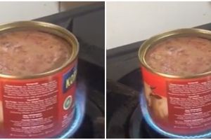 Trik mengeluarkan kornet beku dari kaleng, nggak sampai 1 menit