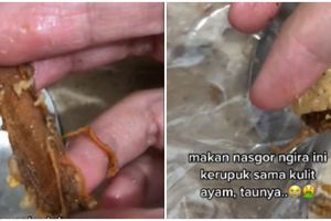 Asyik santap nasi goreng, wanita ini baru sadar kunyah plester luka