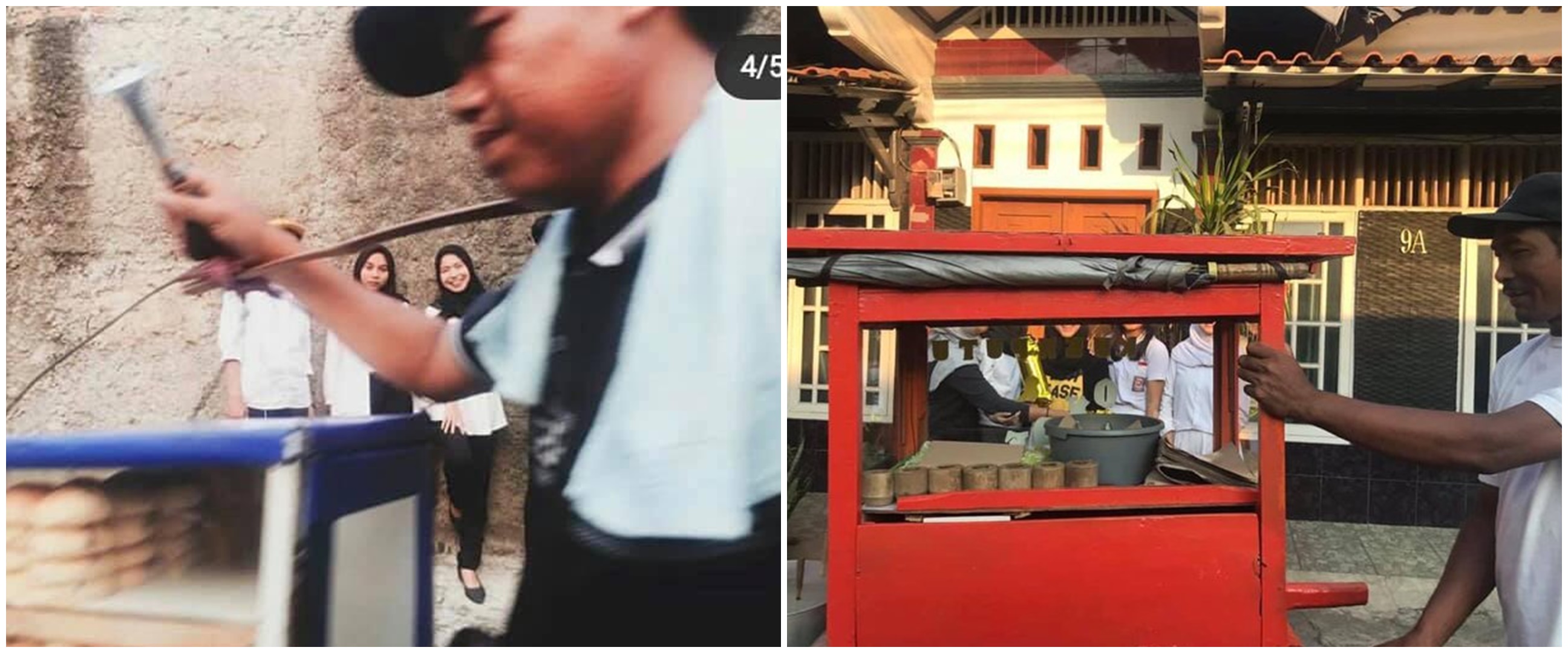 11 Potret lucu pedagang jadi photobomb, momennya bisa pas banget