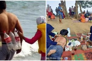 15 Kelakuan nyeleneh orang-orang di pantai ini bikin heran