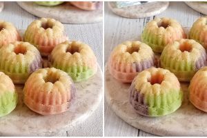 Resep putu ayu keju pelangi, enak dan cocok buat sajian arisan