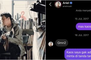 Cerita fans NOAH berbalas pesan Instagram dengan Ariel, ramah banget