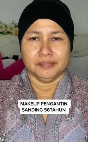 Transformasi emak-emak 56 tahun usai dirias jadi manten, bak anak muda