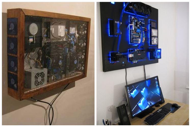 11 Potret unik rakit PC ditempel pada dinding, lebih hemat tempat