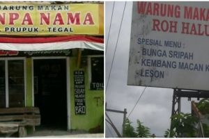 11 Warung makan ini punya nama antimainstream, nggak habis pikir