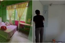 Transformasi kamar tidur rumah kampung usai makeover, tampak mewah