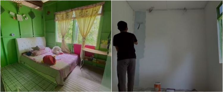 Transformasi kamar tidur rumah kampung usai makeover, tampak mewah