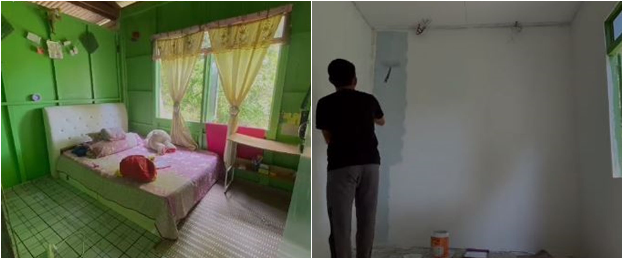 Transformasi kamar tidur rumah kampung usai makeover, tampak mewah
