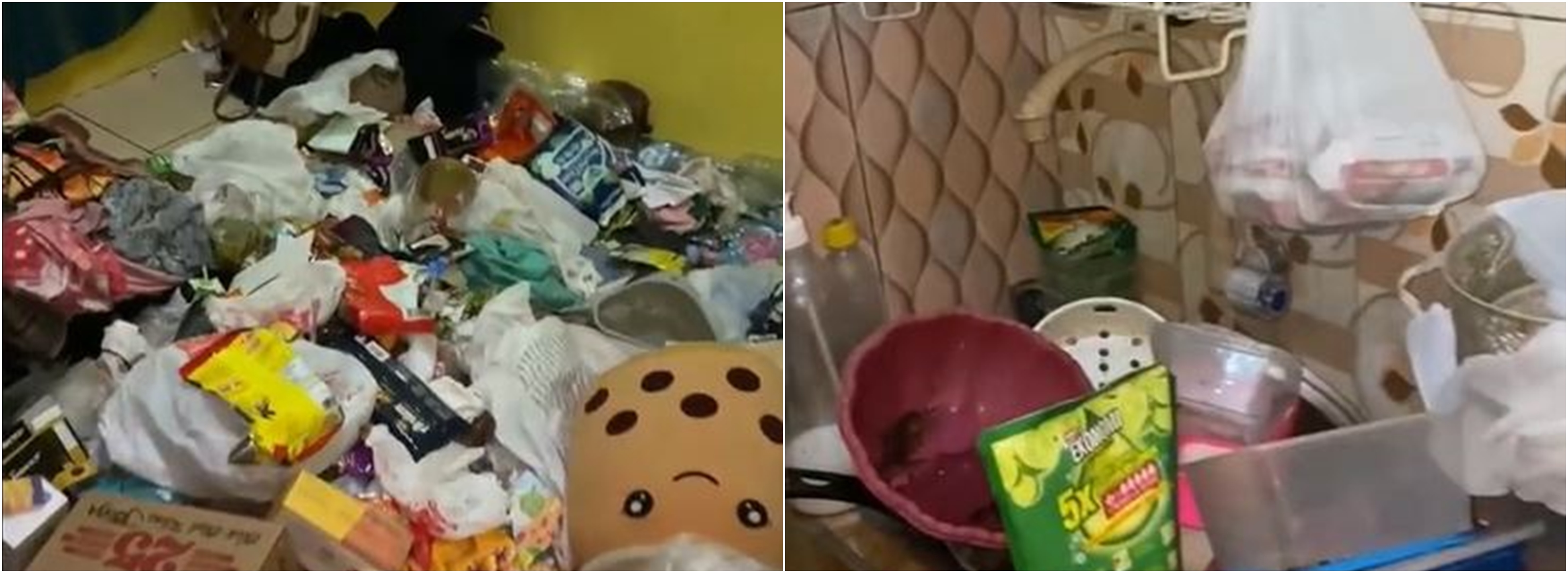Penampakan kamar kost penuh sampah dan bau busuk, alasannya nyesek 
