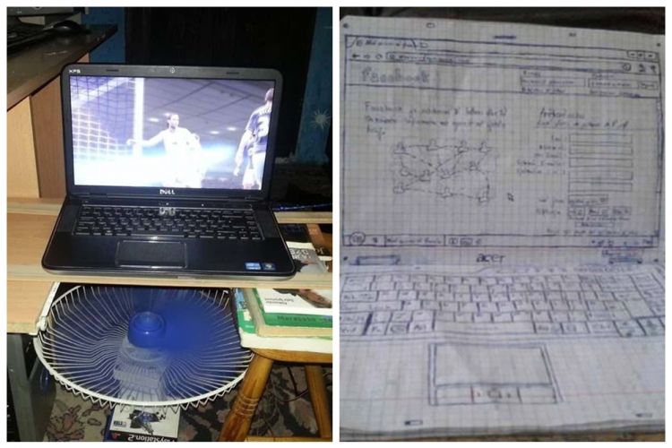 11 Potret kocak pakai laptop dengan dana terbatas, nyeleneh pol