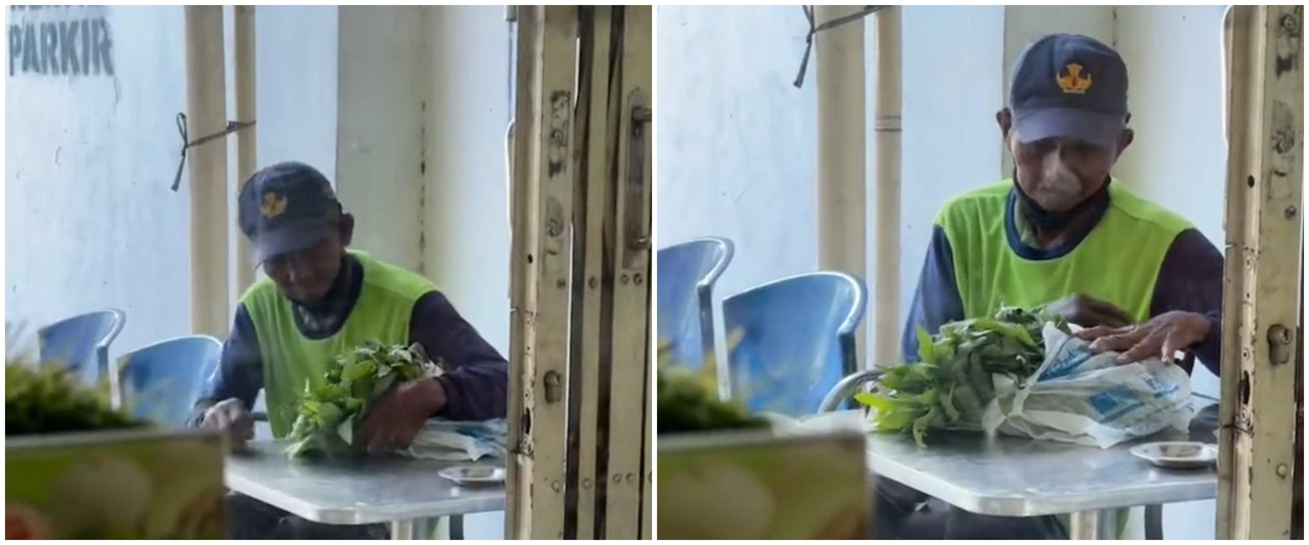 Kakek ini tawarkan sayur untuk tukar mi instan, alasannya bikin mewek