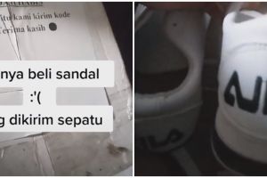 Apesnya wanita ini, pesan sandal dikasih sepatu dan mereknya terbalik