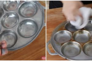 Cara bersihkan cetakan kue lumpur yang masih baru agar tidak hitam