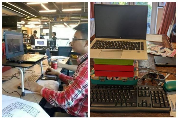 11 Potret absurd set up komputer agar ergonomi, caranya sederhana