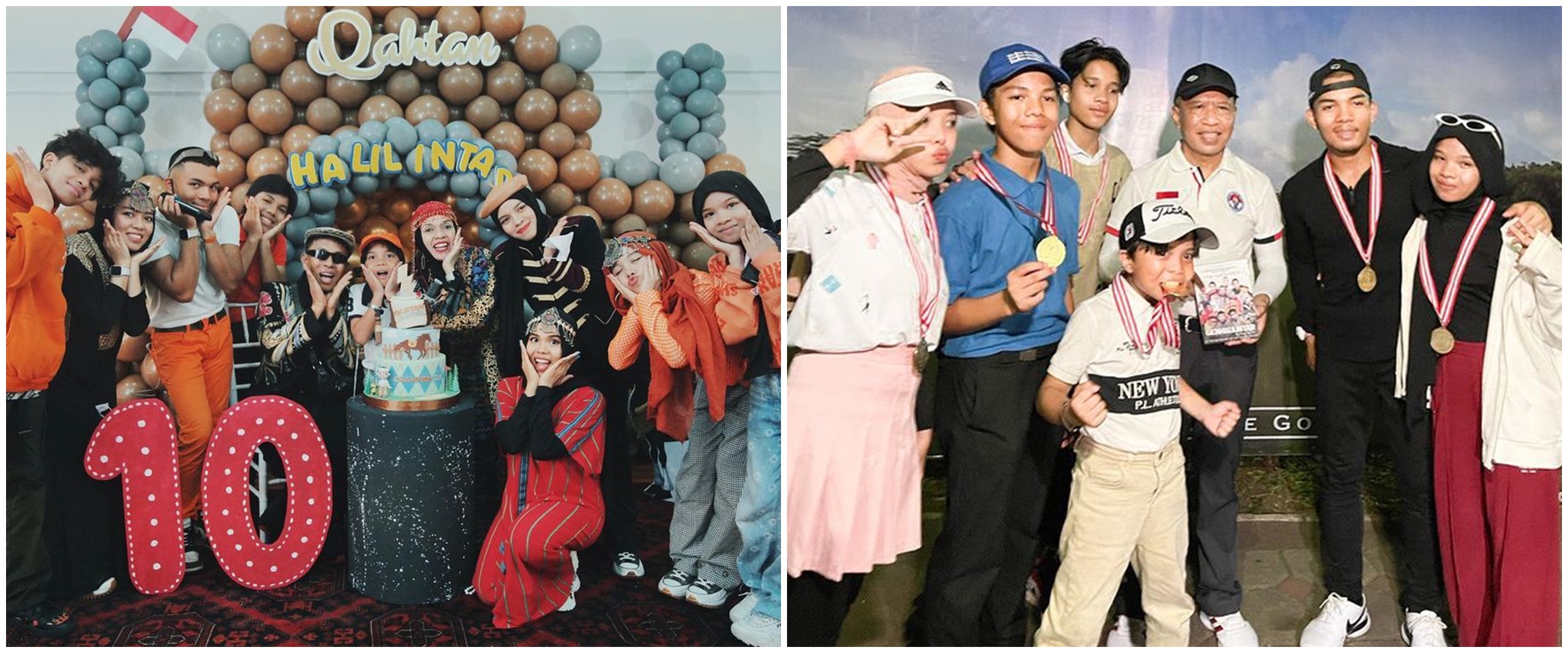 Mangkir tedak siten Ameena, 7 potret Gen Halilintar ikut lomba golf