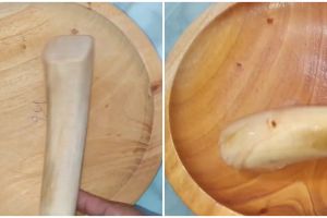 Jangan pakai sabun, begini trik membersihkan cobek baru berbahan kayu