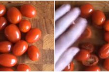Cara jitu memotong tomat ceri ini lebih cepat dan praktis