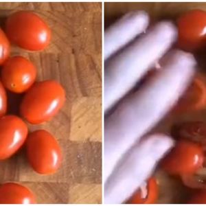 Cara jitu memotong tomat ceri ini lebih cepat dan praktis