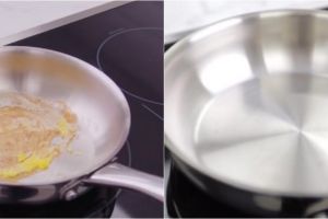Trik bersihkan kerak di wajan stainless steel, pakai satu bahan dapur
