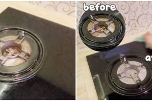 Cara mudah bersihkan bekas gosong di kompor, kinclong seperti baru