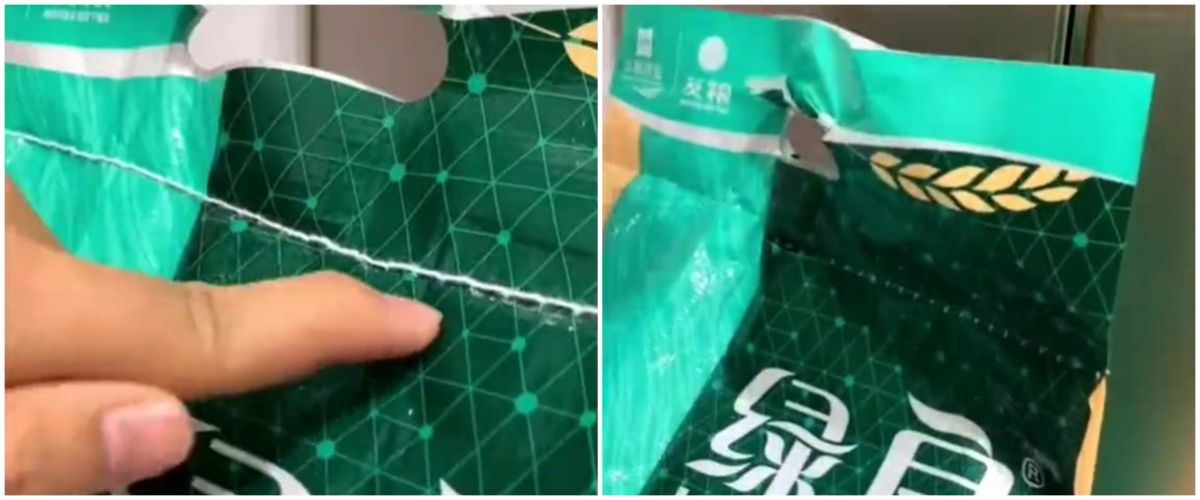 Trik membuka jahitan benang di karung beras, mudah dan cepat