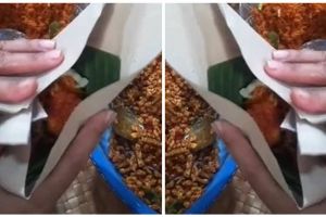 Cara simpel membungkus nasi dengan kertas tanpa staples dan karet