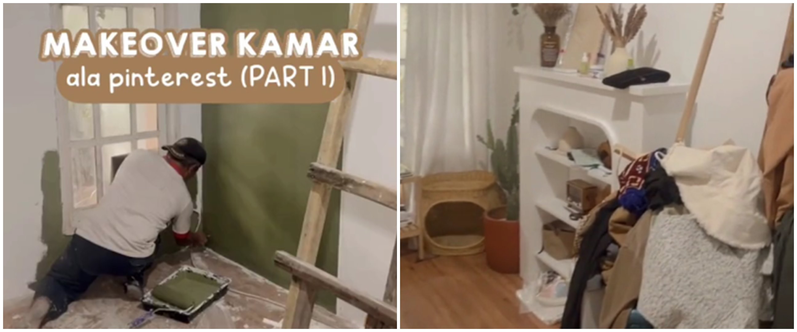 11 Potret perubahan kamar mungil dimakeover jadi estetik ala Pinterest