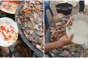 Cara mencuci piring saat hajatan ini kreatif abis, cepat tanpa digosok