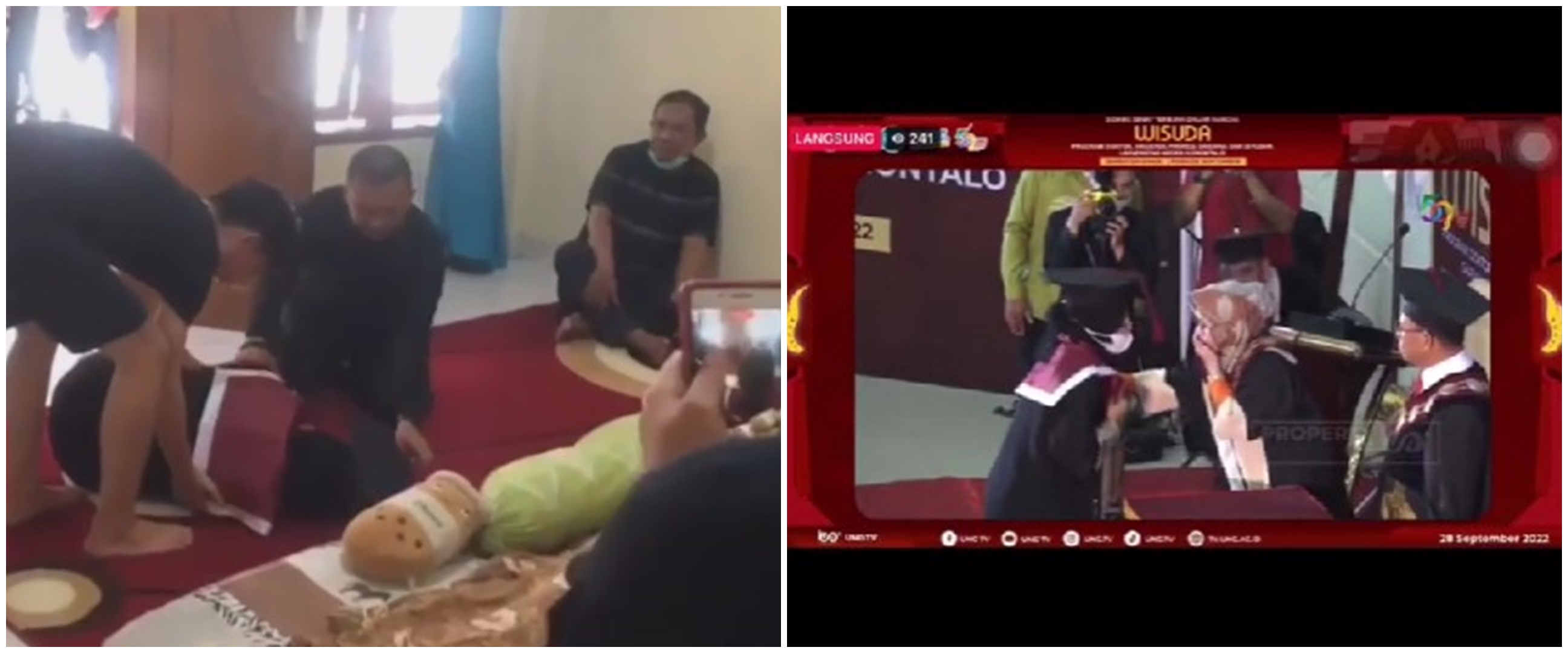 Mahasiswi menangis bikin hati pilu, ibunda meninggal di hari wisuda