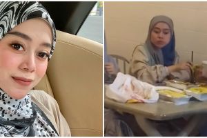 Momen Lesty Kejora makan di Mekkah, kondisi fisiknya jadi sorotan