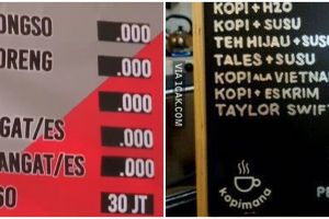 11 Potret spanduk jualan ini menunya nggak nyambung, bikin tepuk jidat