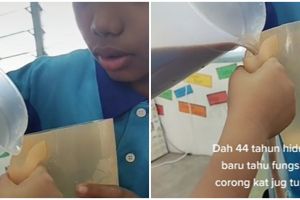 Aksi siswa tunjukkan fungsi lain dari gagang teko ini bikin takjub