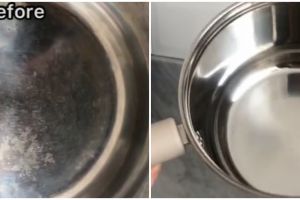 Trik bersihkan noda rona pelangi pada panci, kinclong seperti baru