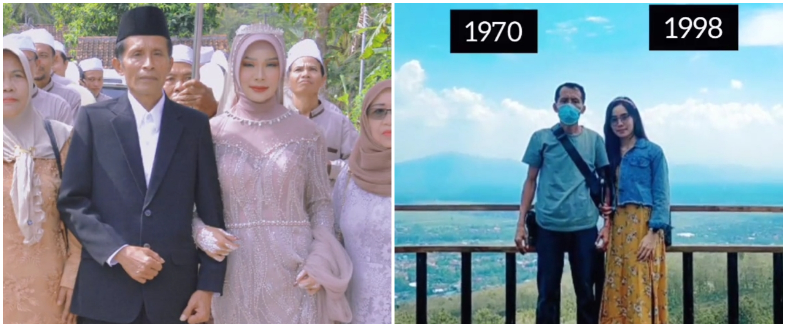 Kisah cinta beda usia 28 tahun, pasangan ini seperti bapak dan anak