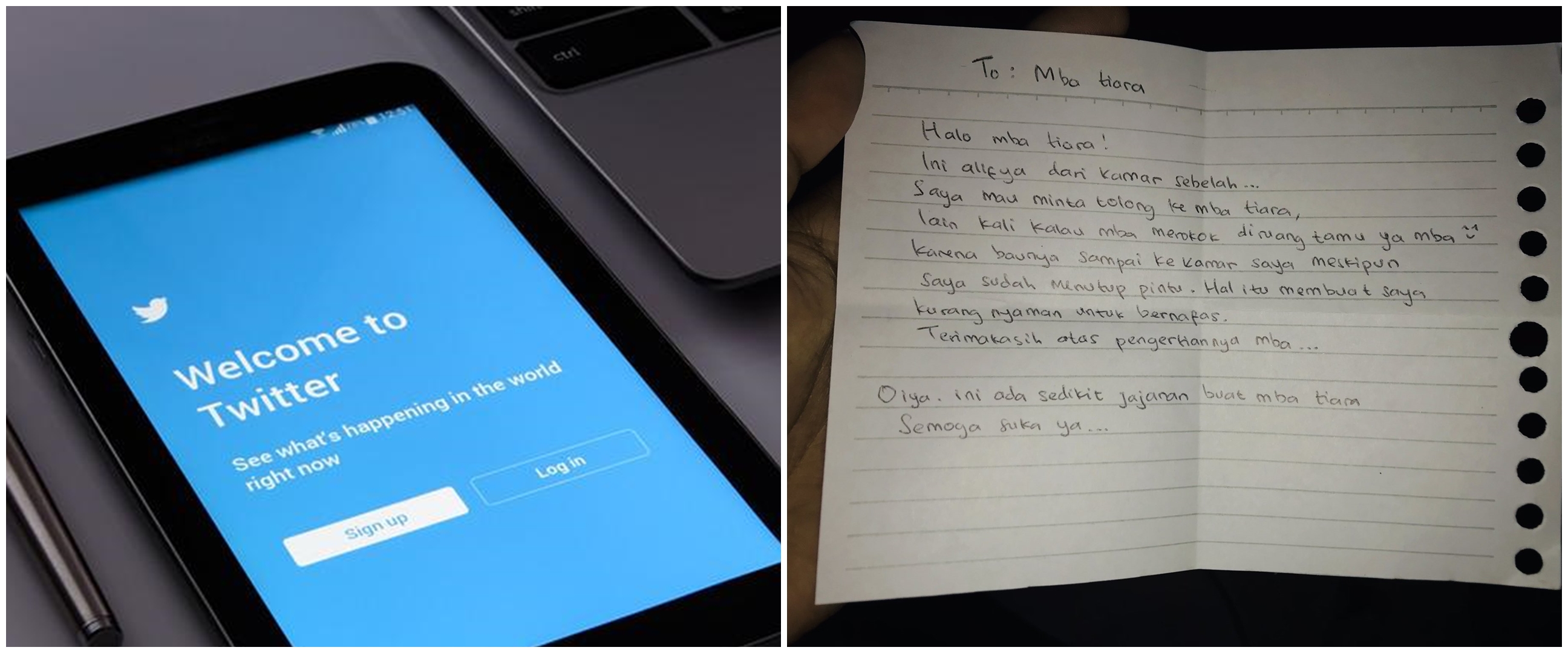 Tetangga kos dapat surat teguran karena merokok, isinya bikin haru